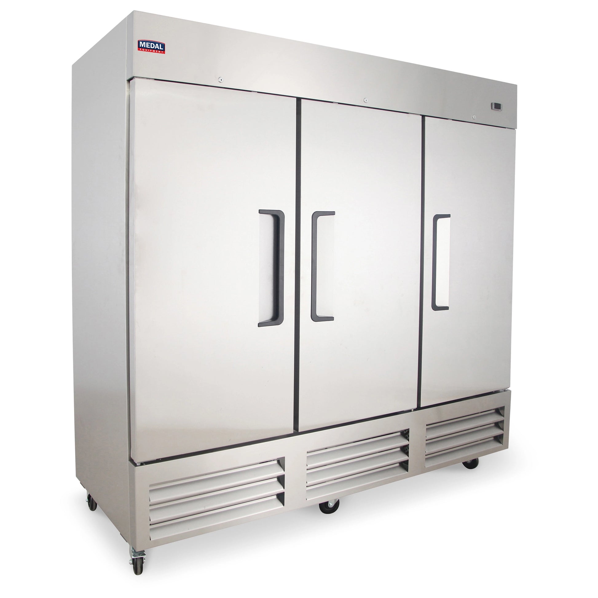 Medal Equipment 81" Reach-In Refrigerator, 3 Doors, 72 cu.ft., Stainless Steel, 3 Year Warranty