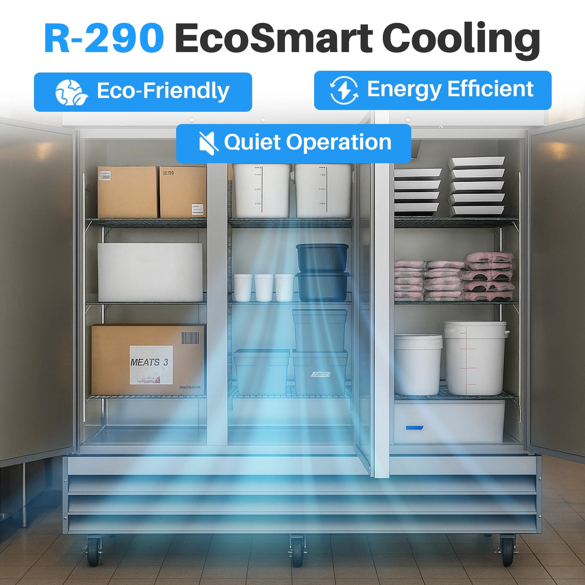 Medal Equipment 81" Reach-In Refrigerator, 3 Doors, 72 cu.ft., Stainless Steel, 3 Year Warranty