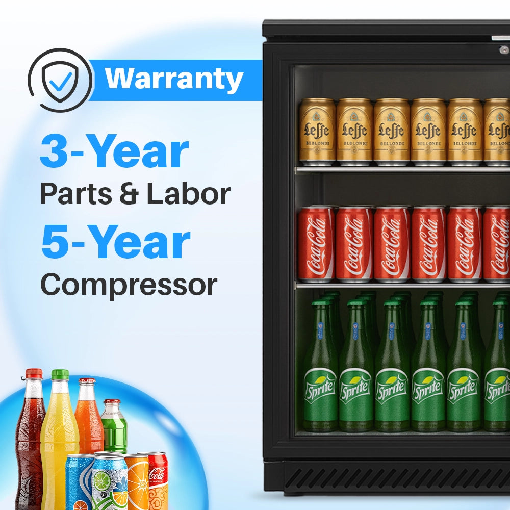 Medal bar cooler - 202l, 2 hinged glass door, black, led lighting, eco-friendly, 5-year warranty