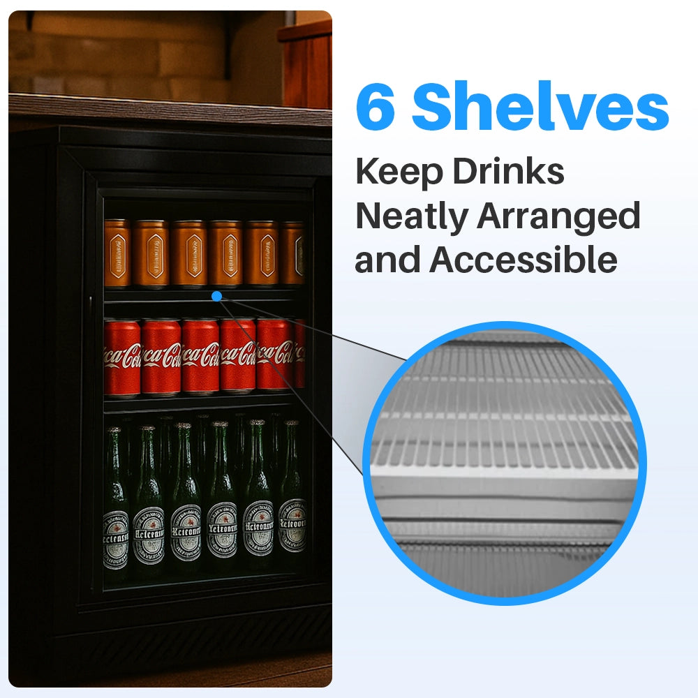 Medal bar cooler - 320l, 3 sliding glass door, black, led lighting, eco-friendly, 5-year warranty