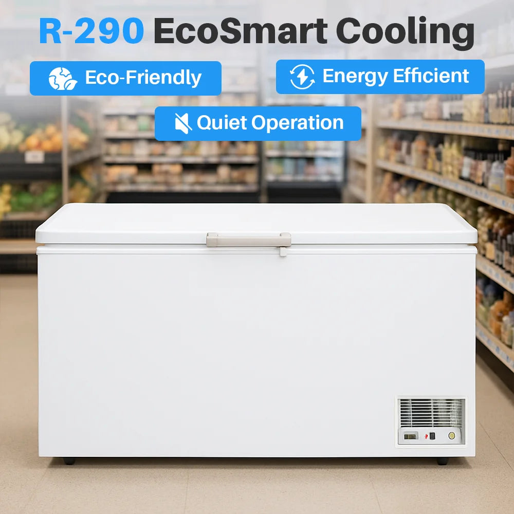 Medal chest freezer - 570l, solid lid, -20°c, 5-yr warranty