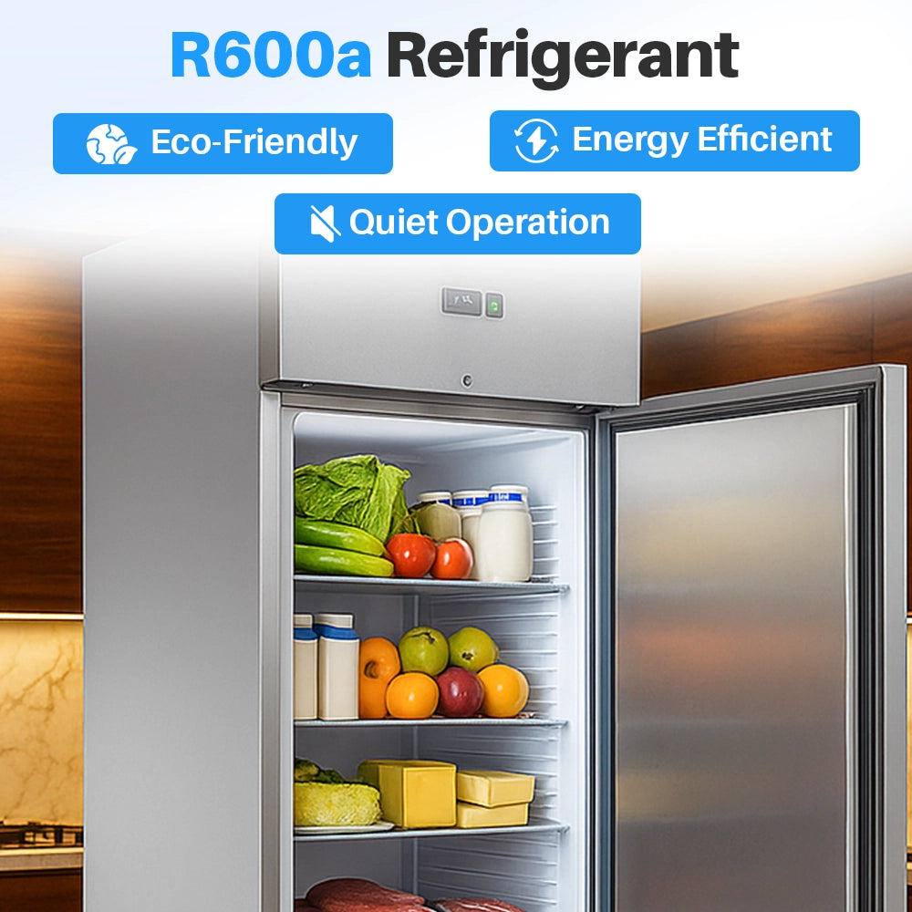 Medal upright chiller ss304 - 685l, single door, +2°c to +8°c, 5-yr warranty