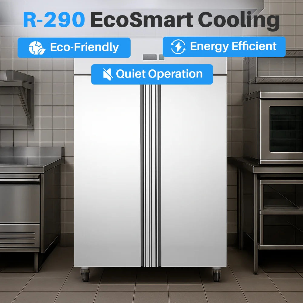 Medal upright chiller ss304 - 1173l, double door, +2°c to +8°c, 5-yr warranty