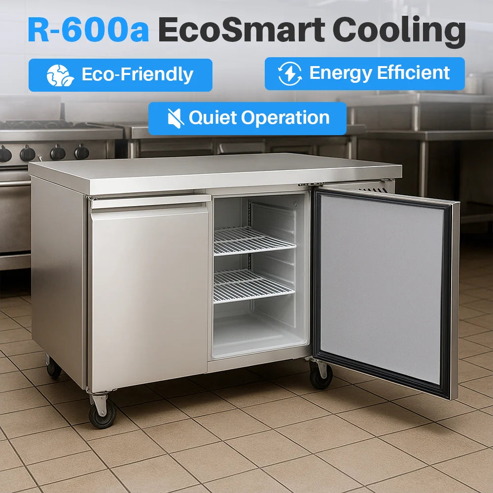 Medal under counter chiller ss304 - 260l, double door, +2°c to +8°c, 5-yr warranty